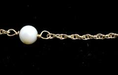 Pearl Stationary Necklace in 14KT