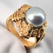 Fascinating Gray Pearl Ring