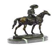Rogers Bronze Statue on Marble Base Sculpture