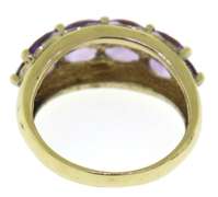 Dreamy Amethyst 3 Row Bar Channel Ring