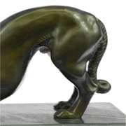 Greyhound Racing Dog Bronze Sculpture