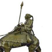 Leonard Camel Rider Pompeian Bronze Statue