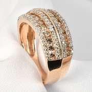 Stylish Champagne Diamond Band Ring