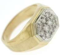 Gent's Yellow Gold Diamond Ring