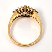 Attractive Kite Shaped Diamond Cluster Ring