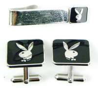 Vintage Playboy Bunny Cuff Links & Tie Bar