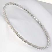 Gorgeous Diamond Bangle in 14K White Gold