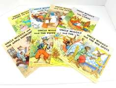 1939 Uncle Wiggily Linen Like Books w/Box