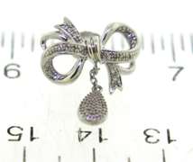 Sparkling Vera Wang Diamond Bow Earrings