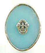 Silpada Sterling Ring with Large Amazonite, Size 8