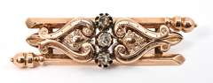 Antique Gold Brooch with Diamonds
