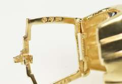 14K Yellow Gold Ruby Emerald Diamond Channel Slide Enhancer Pendant