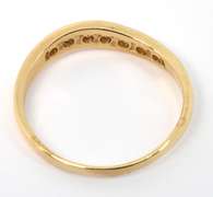 Curved Channel Set Diamond Ring