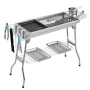 Stainless Steel Charcoal BBQ Grill With Storage Bag