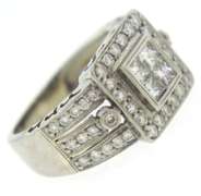 Brilliant Invisible Set RBC Halo Milgrain Ring