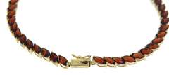 Gorgeous Marquise Garnet Yellow Gold Bracelet