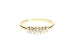 14K Yellow Gold 0.25 Ctw Graduated Marquise Diamond Band Ring