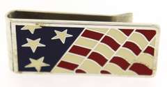 Tiffany & Co Enamel American Flag Money Clip