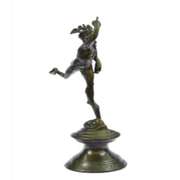Hermes Elegant Male Nude Mercury Bronze Statue