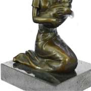 Breast Feeding Mother Baby Nursing Infant Bronze Statue