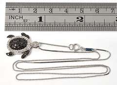 Neat Black & White Diamond Turtle