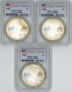3 Near Perfect 2006 First Strike $1 Eagles. PCGS MS69