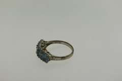 Sterling Silver Oval Shaped Aquamarine Ring