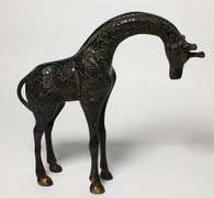 Vintage Hand made  Metal Giraffe Statue