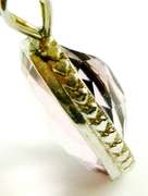 Huge Lavender/Pink Quartz Sterling Pendant & Chain