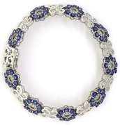 Alluring Tanzanite & CZ Bracelet in Sterling Silver