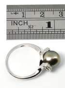 Contemporary Black Pearl Ring