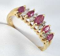 Ruby & Diamond Pyramid Ring