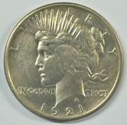 Attractive scarce 1921 Peace Silver Dollar
