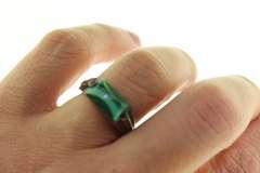 Sterling Silver Oval Shaped Aquamarine Ring