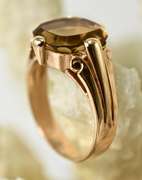 Unusual and Charming 18K Rose Gold and Citrine Ring