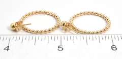 Beaded Post Earrings in 14KT