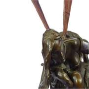 Forest Fairy Bronze Sculpture on Marble Base Figurine