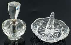 Crystal Perfume and Crystal Ring Holders