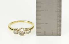 10K Yellow Gold 0.75 Ctw Three Stone Diamond Engagement Ring