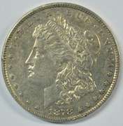 Scarcer 1878-P 8TF Morgan Silver Dollar. Upper end