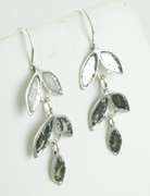 Silpada Long Sterling Leaf Earrings