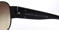 Versace Black Metal Acetate Medusa Sunglasses