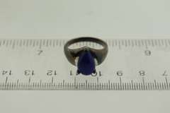 Sterling Silver Oval Shaped Aquamarine Ring