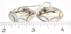 Kokopelli Cut Out Dangle Earrings in Sterling Silver