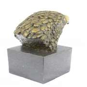 DETAILED EAGLE BRONZE marble BUST HEAD ART SCULPTURE ART DECO BIRD ANIMAL
