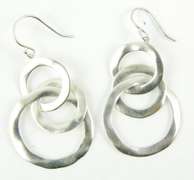 2 Pairs of Long Dangly Sterling Silver Earrings