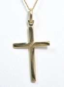 Stylized Cross Necklace in 14KT Yellow Gold
