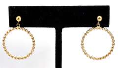 Beaded Post Earrings in 14KT