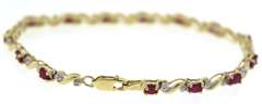Pretty Ruby and Diamond Accent Bracelet