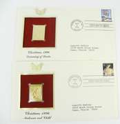 7 Christmas 1st Day Issues & 22K Gold Stamps
